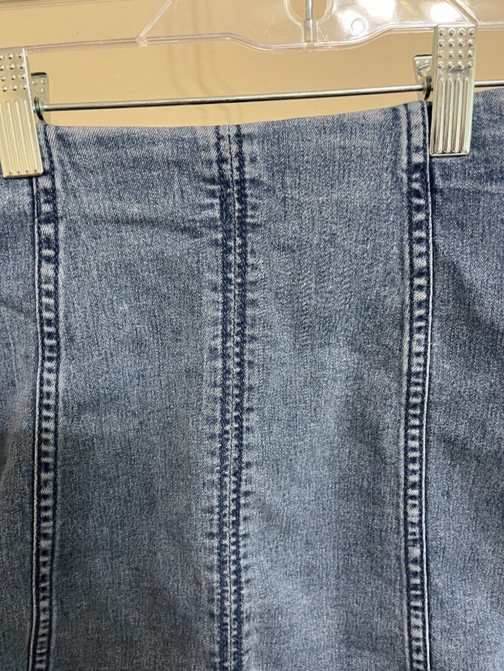 Free People Denim Mini Skirt Blue Size 0 Boho Casual - Picture 3 of 9